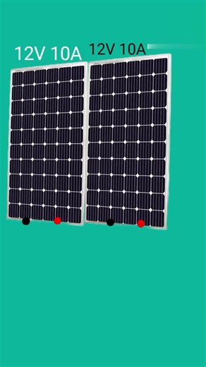 2 solar panels parallel connection #shorts #electrical