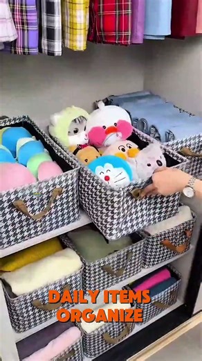 3 Boxes – Rs 999 Checkered Storage Cubes - Houndstooth Premium Washable Foldable Storage Box