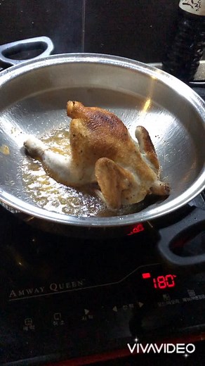 닭튀기는데 2센치 실화?? 요리 똥손도 할 수 있게 만드는 #퀸냄비 #icook #통7중웍 #통닭 #암웨이냄비 #평생냄비 #퀸요리 #암웨이 #암웨이세제