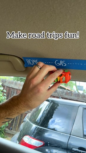 Best Tip for Road Trips! DIY 'Are we there yet' map perfect for any long car ride! #toddler #grandma #familytrip #ParentingTips #kids | Jeff & Lauren