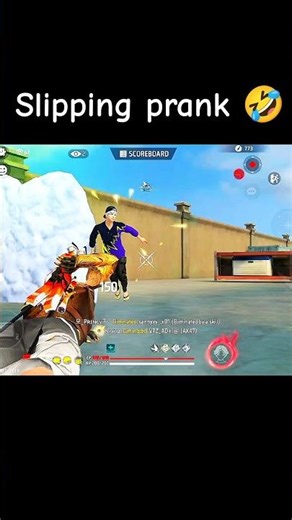slipping prank in traning ground. #freefire #funny #short #aman91c