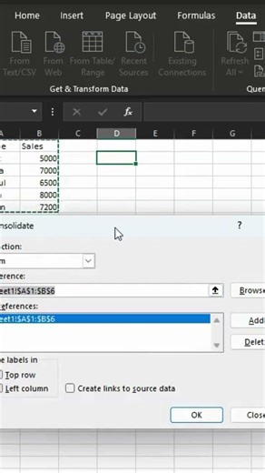 Combine Multiple Tables in Excel in Seconds #exceltricks #excel #exceltutorial #shorts #shortsfeed