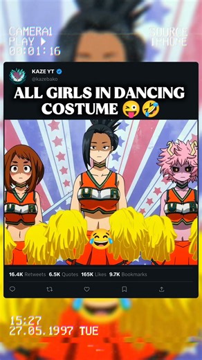 All girls in dancing costume 😜🤣 #myheroacademia #mha #amv #anime #bnha #myheroacademiaedit #mhaedit
