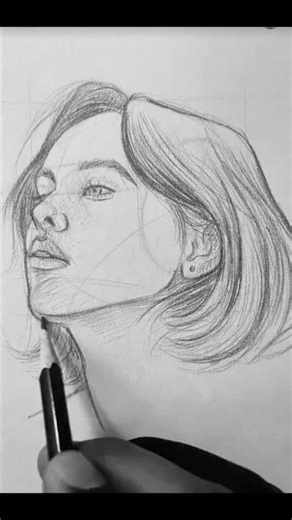 Loomis Method Drawing Tutorial | Easy Head face Construction for Beginners #shorts #art #viral .