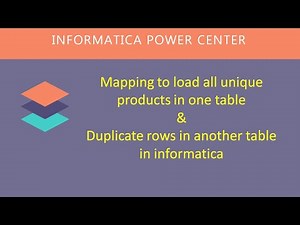 mapping to load all unique products in one table & duplicate rows in another table in informatica