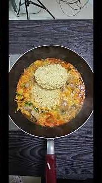 집에서 오징어 짬뽕 라면 만들어봤어요