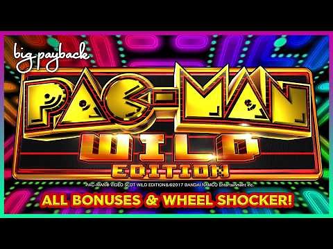 ALL BONUSES & WHEEL SHOCKER! Pac-Man Slots!