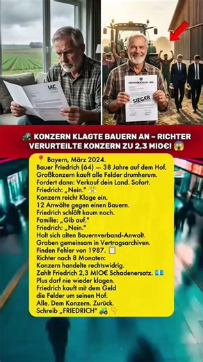 🚜 KONZERN KLAGTE BAUERN AN – RICHTER VERURTEILTE KONZERN ZU 2,3 MIO€! 😱