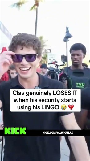 Clav genuinely LOSES IT when his security starts using his LINGO 😭 💔