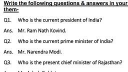 Gk Questions - Drawing & Craft - Notes - Teachmint