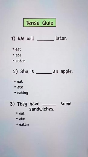 Tens Quiz: Mastering Verb Forms in English