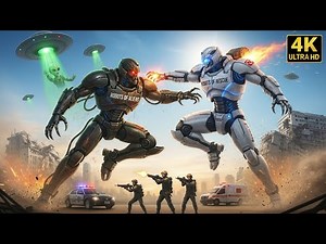 Alien Giant Robot Destroys Earth | Epic Rescue Robot vs Alien War | Part :03