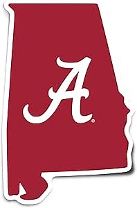 Desert Cactus University of Alabama Sticker Roll Tide Vinyl Decal Laptop Water Bottle Car Scrapbook (State Border Sticker)