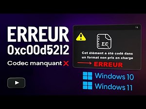 ❌🎬 Erreur 0xc00d5212 : Cet élément codé dans un format non pris en charge ✅