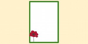 Poppy Page Border