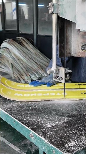 Inside a Real Ski Factory | Ski Shaping Process #skigear #ski #skiing