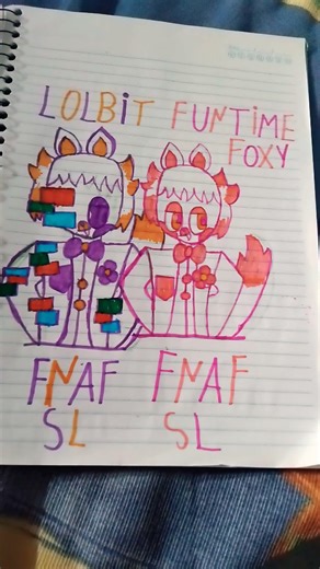 (fnaf sl )lolbit e funtime foxy no meu estilo