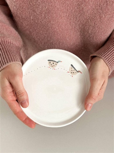 Duck Styled Ceramic Plate – Wheel Thrown Whimsical Animal Dishes, One of a Kind, Duck Collection - Etsy