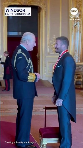 David Beckham knighted by King Charles at Windsor Castle