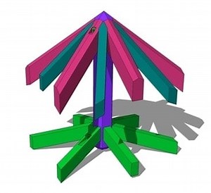 Hexagonal Heavy Timber Frame Boss Pin Detail