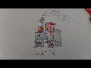 HOW TO DRAW (and color) CASEY JR!!!!