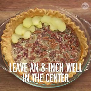 The pie to end all pies... Say hello to the Apple-Pumpkin-Pecan trifecta! | Food Network