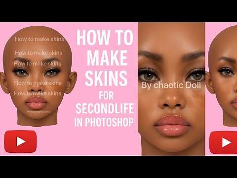 How to Make Second Life Skins (Lelutka Evo X Tutorial) second life #secondlife #gaming #learning
