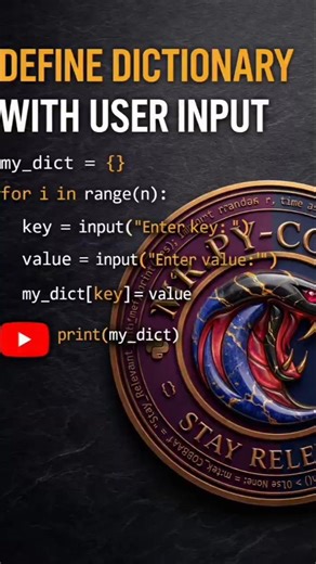 defining function to input a dictionary #coding #dictionary #shorts
