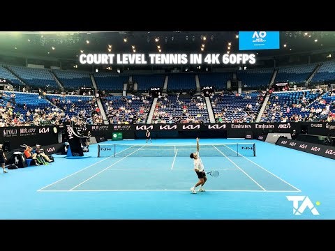 AO26: Alcaraz Vs Fritz: Court Level Practice Set 4K 60FPS