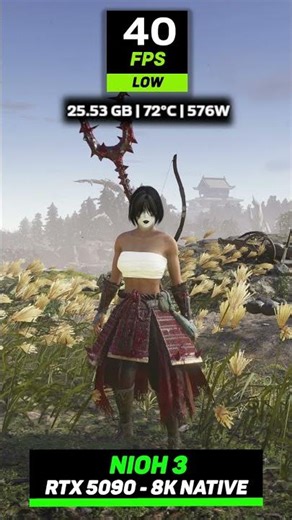 RTX 5090 NIOH 3 - 8K Low to Ultra #nioh3 #nvidia #benchmark