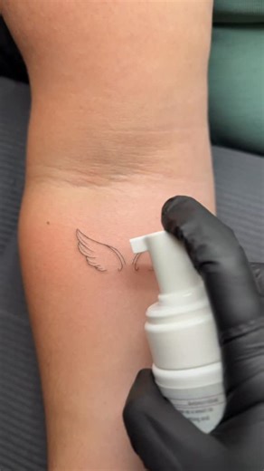 Iryna Brik Fine Line Tattoo Sarasota Florida on Instagram: "Delicate fine line tattoo Sarasota Florida Floral tattoo • lettering • micro realism • tiny tattoo • abstract tattoo • ocean tattoos • ASMR • process • matching tattoos #tattoo #finelinetattoo #sarasotatattoo #lettering #floral"