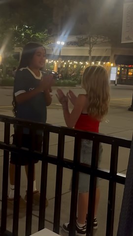 scarlett and tiania: handclap challenge trend with besties