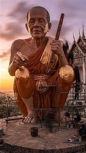 Restoring the statue of Luang Phor Koon #LuangPhorKoon #BuddhaStatue #LuangPhorKoonParisuttho
