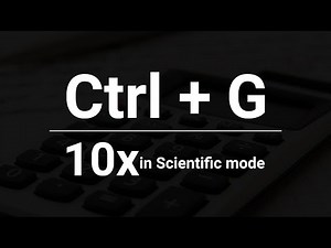 Select 10x in Scientific mode in calculator