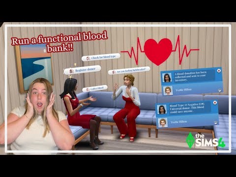 🩸NEW Functional Blood Bank Mod for The Sims 4!💉Donate, Analyze & Earn $8000