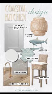 6.6K views · 15 reactions | What do you think of this coastal kitchen design? •••#lilyanncabinets #kitchenremodel #homeimprovement #kitchen #diy #homedesign #customcabinets #kitchencabinets #homerenovation #homereno #Kitchenrenovation #dreamhome #dreamhouse #interiordesign #LilyAnnCabinets #homeinspiration | Lily Ann Cabinets | Facebook