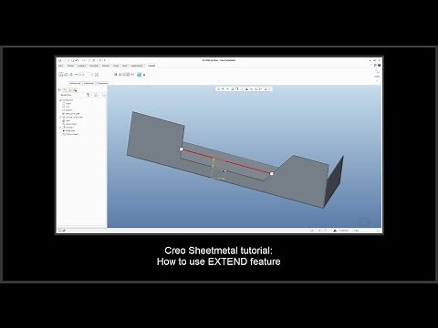 Creo Sheetmetal tutorial: How to use Extend feature
