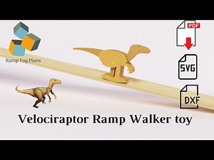 Velociraptor Ramp walker toy DIY project for CNC or Scroll saw Machine