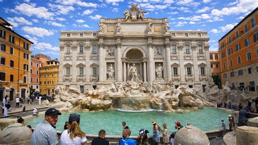 Római séta: Trevi-kút és Pantheon Olaszországban (4K)