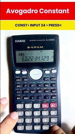 How to Find Avogadro Constant (NA) in a Scientific Calculator 🔬
