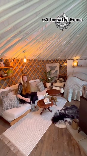 Roman Exploring on Instagram: "Watch the full tour on Youtube - Alternative House 🛖 @nordic.yurt.life 🎥 @riexploring"