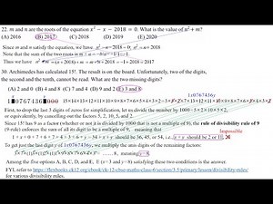 Math Kangaroo 2018 Level 11-12 #22 #30