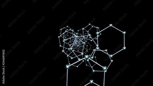 3D animation of the moving segments of graphene, which are assembled together