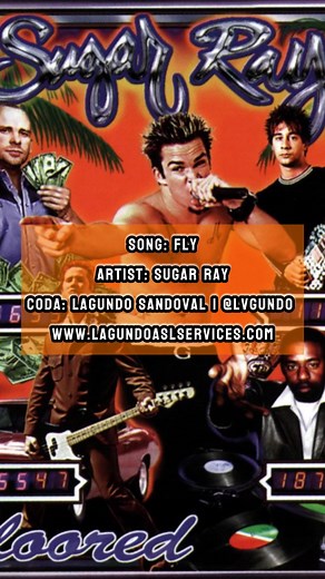☀️ I just wanna fly… Sugar Ray vibes for your Sunday. @therealmarkmcgrath 👀 Lagundo signs Fly by Sugar Ray in his car, black shirt on. His expressions are bright and playful, gestures flowing with the upbeat rhythm as sunlight warms the scene. Sugar Ray broke out in the late 90s, blending rock, pop, and reggae into feel-good anthems like “Fly.” Their music is all about energy, sunshine, and living in the moment. 🤟🏽 In ASL, that joy translates visually... movement, rhythm, and connection. Happ