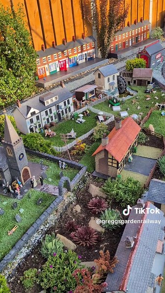 #steamtrain #gardenrailway #model #modelrailway #gscale #garden #sunbathers #nudists #hottub #jacuzzi #modelvillage