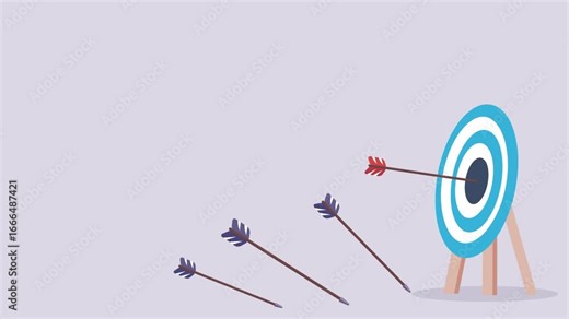 Target icon and arrow in the bullseye,goal achievement, business concept