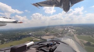 We bet you’ve never seen #Indy500 Race Day like this before. Watch Air Force Thunderbirds pilot Major Zane Taylor fly over #IMS before "The Greatest Spectacle in Racing" with a fully interactive 360° view. #INDYCAR | Gainbridge | Indianapolis Motor Speedway
