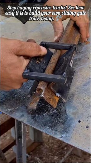 DIY Sliding Gate Track Using Simple Steel Scrap !