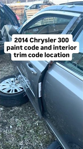 2014 Chrysler 300 paint code and interior trim code location on car - on driver front door