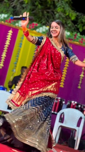 Yesterday Live Porgarm At ( Gam :- Santej 🎤 ) . Outfit by :- @rabaran_creations . #shitalthakorofficial | Shital Thakor